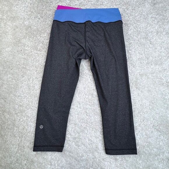 Lululemon Astro Wunder Under Crop Legging Low Rise Heathered Black VINTAGE - Picture 2 of 9